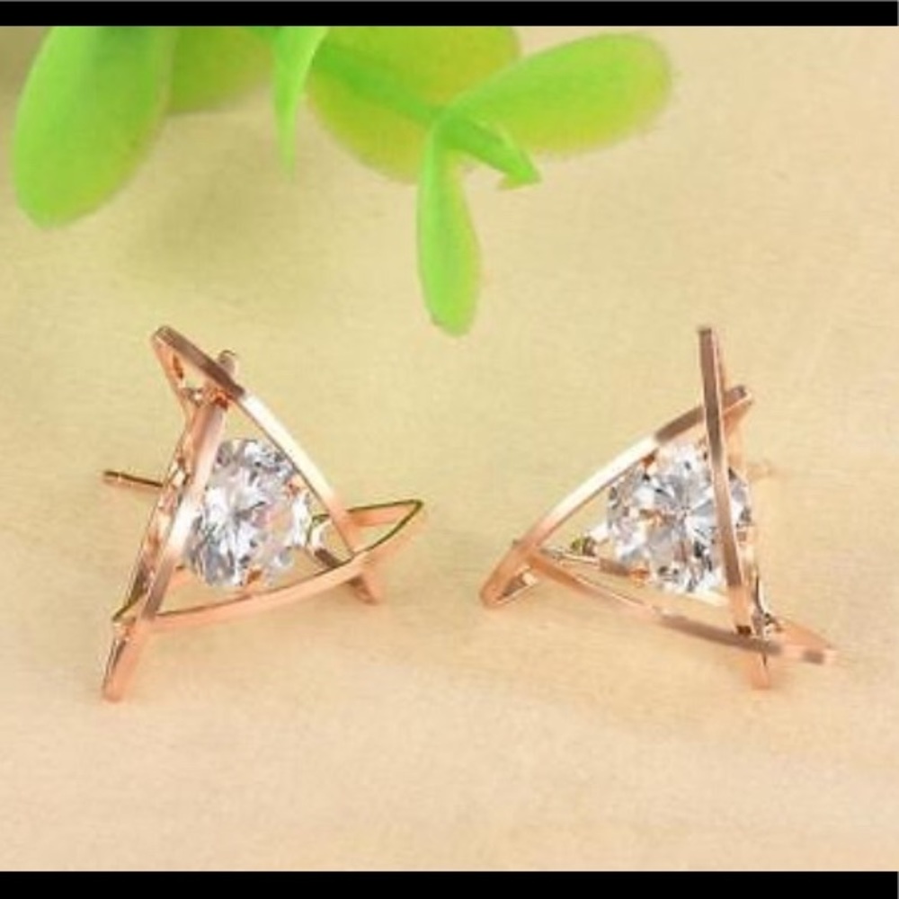 ❤️gorgeous triangle simulated diamond princess cut - Picture 3 of 5